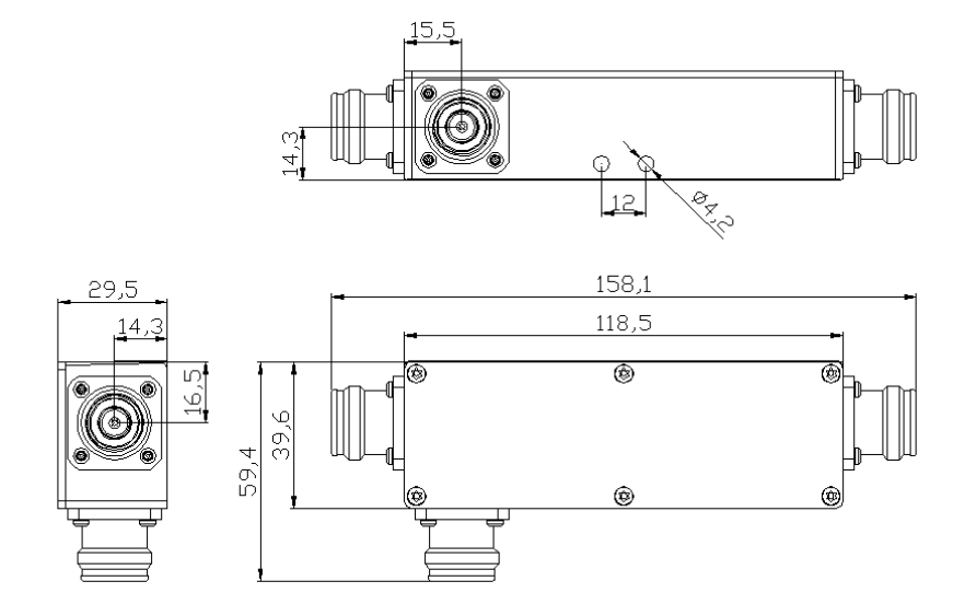 Outline Drawing AT Series Attenuators