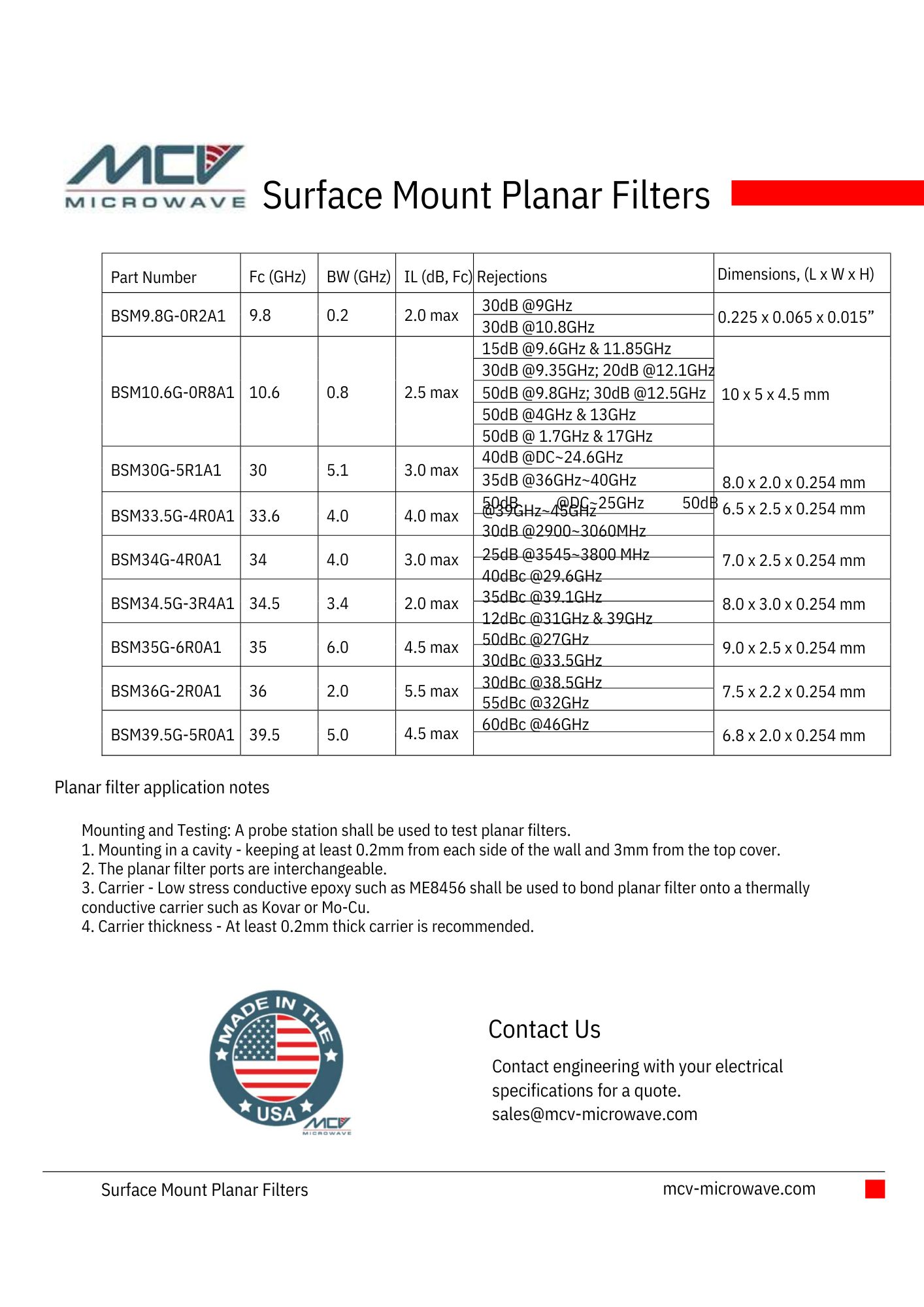 MCV_Planar Filters 2